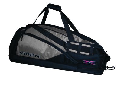 Miken Elite Player Bag Silver and Black